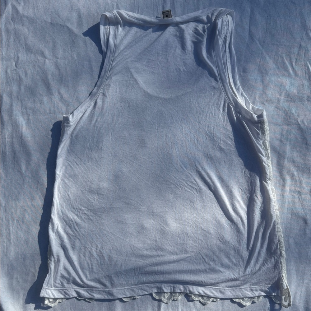 J Crew Floral Lace White Tank Top - Picture 3 of 4
